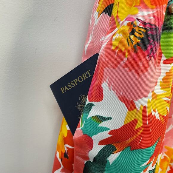 Eliza J Floral Fit and Flare Faille Sleeveless Open Back Classic Dress womens 2 - Picture 4 of 14